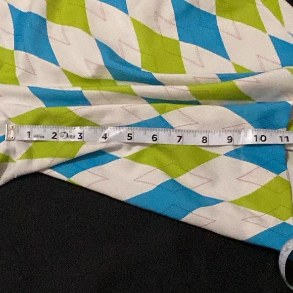 FLOWGOLF GOLF SHORTS SIZE 38 INSEAM MEASURES 11”BOLD COLORS FUN ARGYLE  PRINT - Picture 10 of 10
